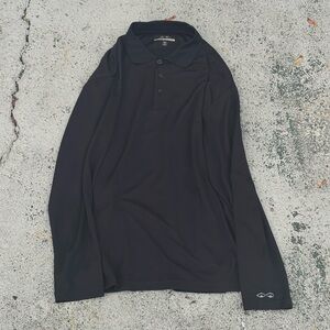 Classic Black Long Sleeve Snake Eyes Polo Shirt